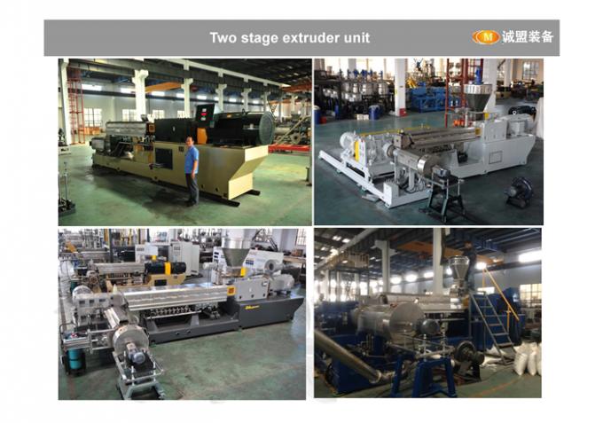 Two Stage PVC Sheathing & Insulation Cable Extrusion Line Granules High Efficiency