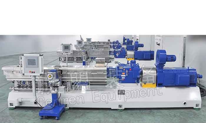 High Output Plastic Compounding Line Auto Conical Twin Screw Extruder
