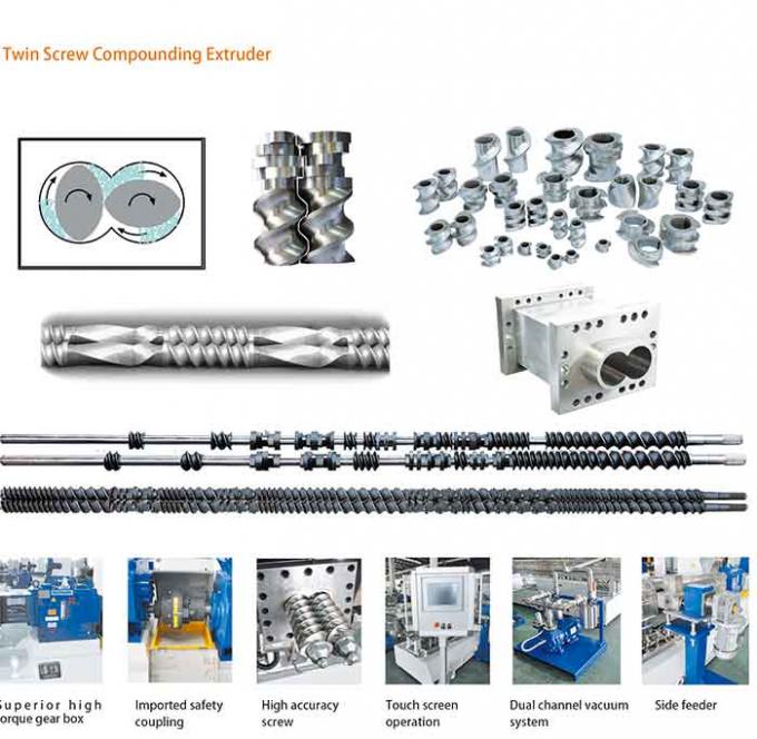 High Efficiency Plastic Compounding Machine Co Rotating Twin Screw Extruder