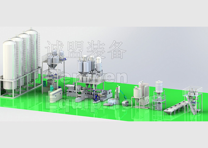 High Filling CaCO3 Masterbatch Pelletizing Kneader Extruder Production Line